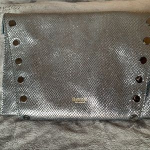Hammitt Cross Body - gray metallic snake embossed leather